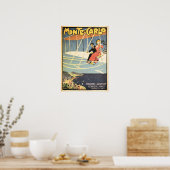 MONTE CARLO MONACO  Art Deco Travel Poster (Keuken)