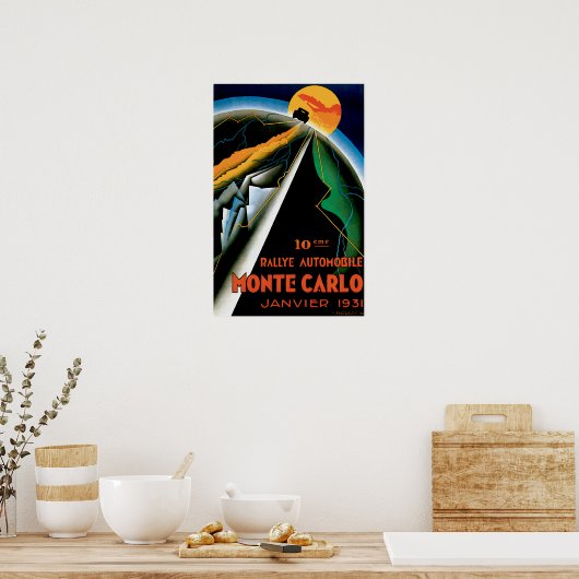Monte Carlo Monaco Auto Race Ad Poster (Keuken)