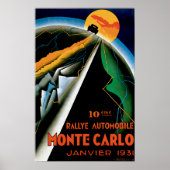 Monte Carlo Monaco Auto Race Ad Poster (Voorkant)