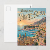 Monte Carlo Monaco Briefkaart (Voorkant / Achterkant)