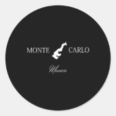 Monte Carlo Monaco Familievakantie Souvenir T Ronde Sticker (Voorkant)
