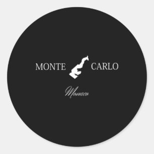 Monte Carlo Monaco Familievakantie Souvenir T Ronde Sticker