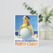 Monte Carlo Monaco France vintage Briefkaart (Staand voorkant)