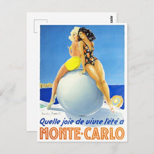 Monte Carlo Monaco France vintage Briefkaart (Voorkant / Achterkant)