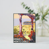 Monte Carlo Monaco France vintage Briefkaart (Staand voorkant)