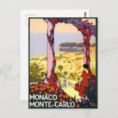Monte Carlo Monaco France vintage Briefkaart (Voorkant / Achterkant)