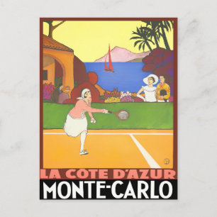 Monte Carlo Monaco France vintage Briefkaart