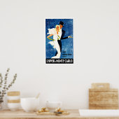 Monte Carlo Monaco Glamour Travel Art Poster (Keuken)