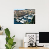 Monte Carlo Monaco Marina en Condos Poster (Thuiskantoor)