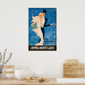 Monte Carlo Monaco Oude Reisposter Poster (Keuken)