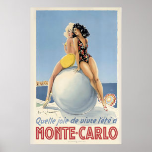 Monte Carlo Monaco Oude Reisposter Poster