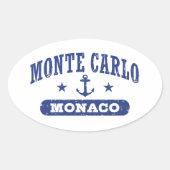 Monte Carlo Monaco Ovale Sticker (Voorkant)