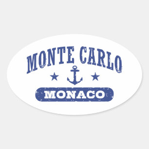 Monte Carlo Monaco Ovale Sticker