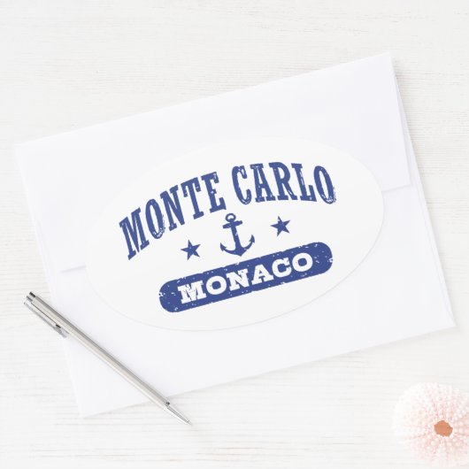 Monte Carlo Monaco Ovale Sticker (Envelop)