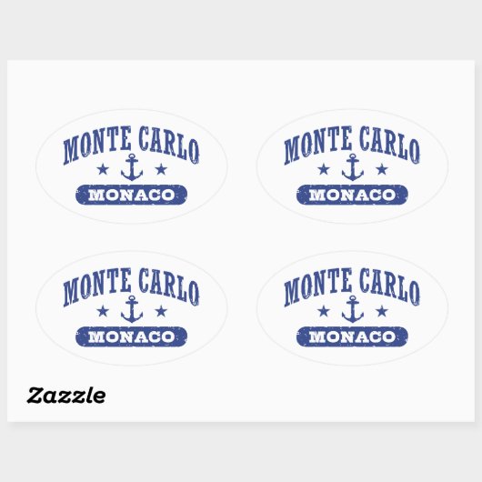 Monte Carlo Monaco Ovale Sticker (Vel)