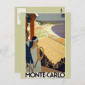 Monte Carlo Monaco Reis Briefkaart (Voorkant / Achterkant)