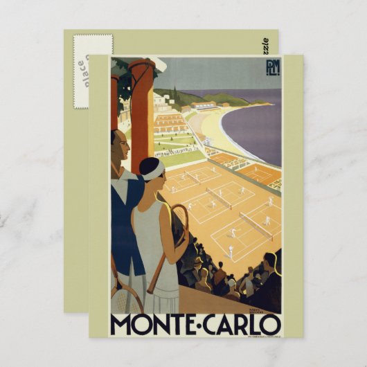  Monte Carlo Monaco Reis Briefkaart (Voorkant / Achterkant)