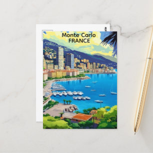 Monte Carlo Monaco Reisansichtkaart, Monaco Postca Briefkaart