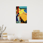 Monte Carlo Monaco Tennis Travel Art Poster (Keuken)