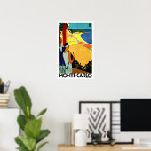 Monte Carlo Monaco Tennis Travel Art Poster (Thuiskantoor)