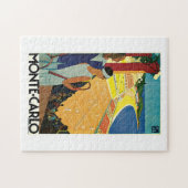 Monte Carlo Monaco Tennis Vintage Travel Legpuzzel (Horizontaal)