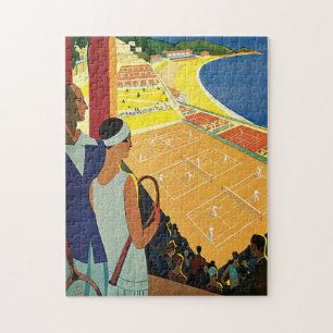 Monte Carlo Monaco Tennis Vintage Travel Legpuzzel
