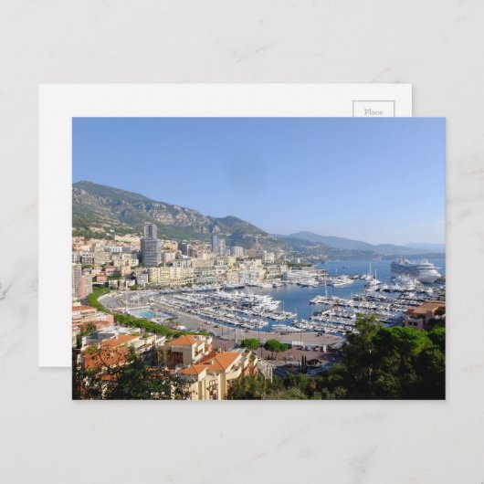 Monte Carlo Monaco Travel Briefkaart (Voorkant / Achterkant)