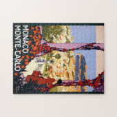  Monte Carlo Monaco Travel Illustration Legpuzzel (Horizontaal)