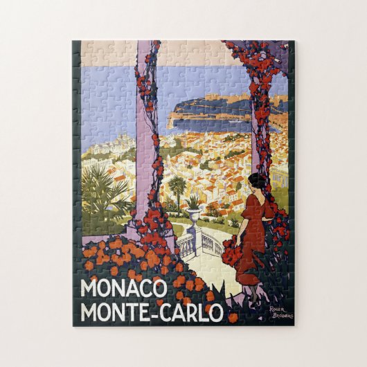  Monte Carlo Monaco Travel Illustration Legpuzzel (Verticaal)