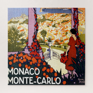 Monte Carlo Monaco Travel Illustration Legpuzzel