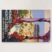  Monte Carlo Monaco Travel Illustration Legpuzzel (Horizontaal)