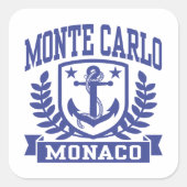 Monte Carlo Monaco Vierkante Sticker (Voorkant)