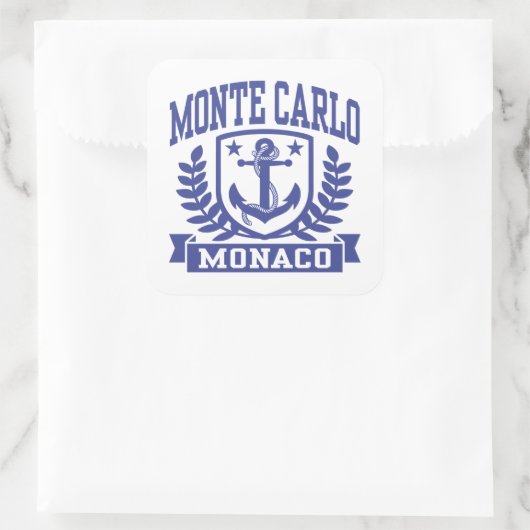 Monte Carlo Monaco Vierkante Sticker (Tas)