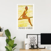 Monte Carlo Monaco Vintage Travel Poster (Thuiskantoor)