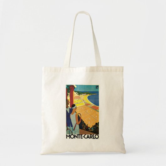 Monte Carlo Monaco Vintage Travel Tote Bag (Voorkant)