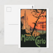 Monte Carlo op zonsondergang Briefkaart (Voorkant / Achterkant)