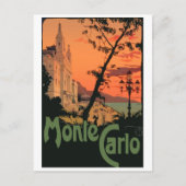 Monte Carlo op zonsondergang Briefkaart (Voorkant)