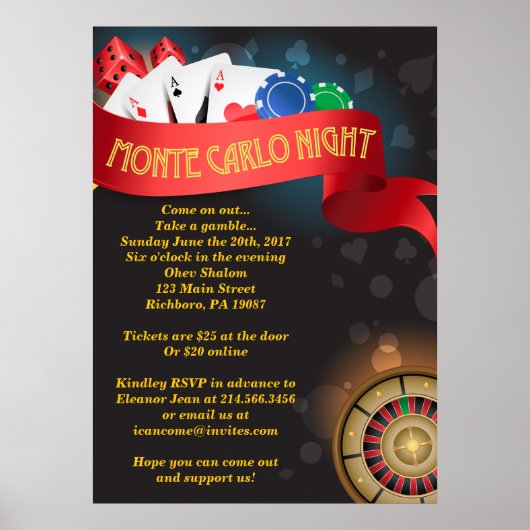 Monte Carlo Poster 26 x 36 (Voorkant)
