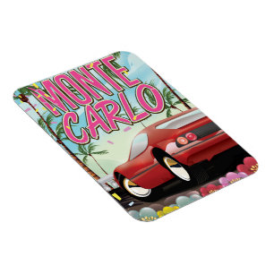 Monte Carlo supercar reisposter Magneet