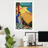 Monte Carlo Tennis Travel Ad Poster (Thuiskantoor)