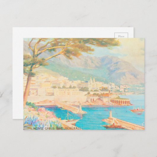 Monte Carlo Uitzicht Briefkaart (Voorkant / Achterkant)