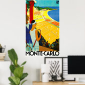 Monte Carlo Vintage Travel Poster (Thuiskantoor)
