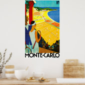 Monte Carlo Vintage Travel Poster (Keuken)