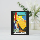 Monte Carlo Vintage Travel Poster Briefkaart (Staand voorkant)