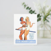 Monte Carlo, vrouwen in een badpak, , reizen Briefkaart (Staand voorkant)