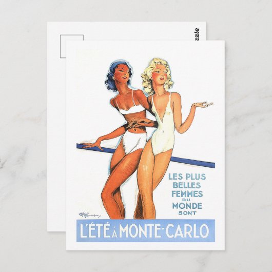 Monte Carlo, vrouwen in een badpak, , reizen Briefkaart (Voorkant / Achterkant)