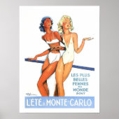 Monte Carlo, vrouwen in een badpak, , reizen Poster (Voorkant)