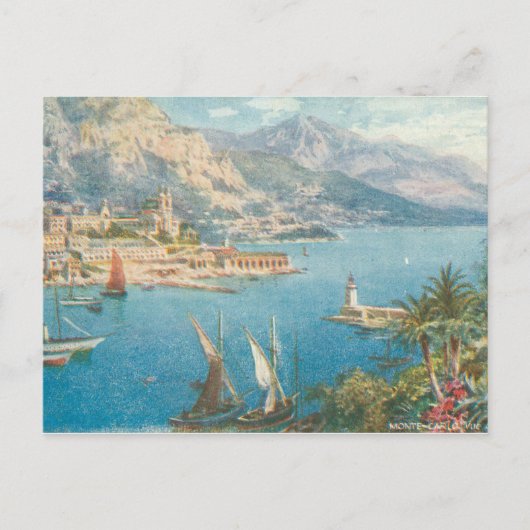 Monte Carlo Zee Uitzicht Briefkaart (Voorkant)