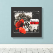 Monte Cassino Battle WW2 Czerwone Maki Poland Canvas Afdruk (Insitu (Houten vloer))
