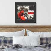 Monte Cassino Battle WW2 Czerwone Maki Poland Canvas Afdruk (Insitu (Slaapkamer))